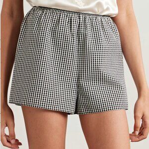 Doen Larena Gingham Recycled-Seersucker Shorts